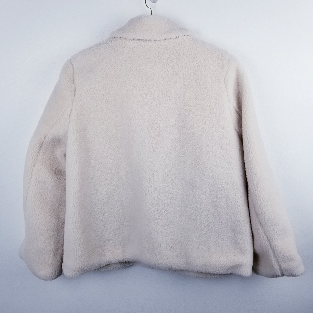 Rebecca Minkoff Ivory Cream Harley Faux Fur Teddy Coat Jacket size Large - Picture 2 of 7